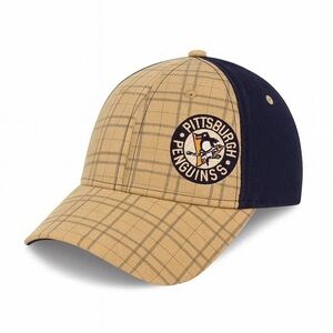 Pittsburgh Penguins Highmark Vintage NHL Plaid Baseball Cap Dad Hat ProSport.